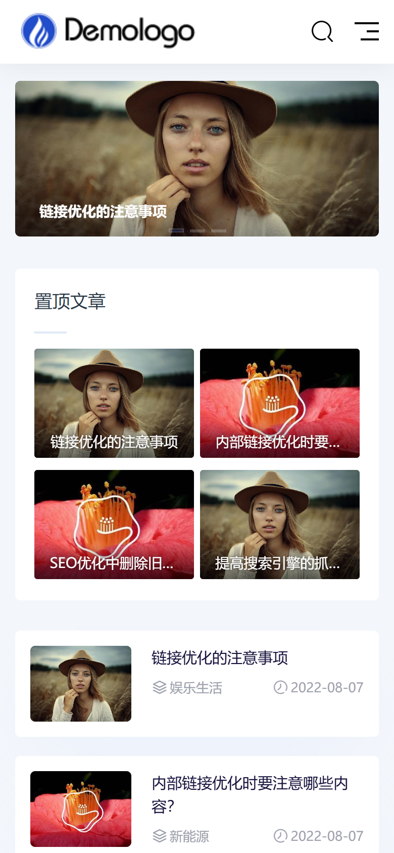 蓝色SEO企业官网内容